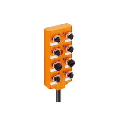 8-poorts M12 actuator/sensor-verdeelbox met LED en kabel